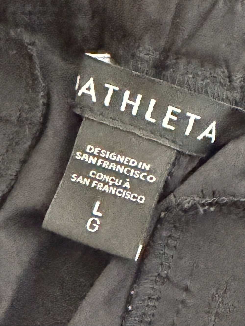 Athleta Savannah Skirt Black Midi Elastic Waist Travel L Large EUC - Picture 5 of 7